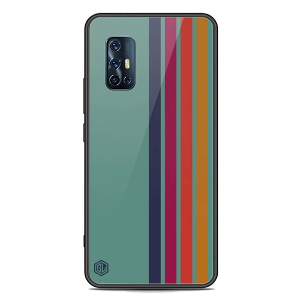 Retro Stripes Series Soft Phone Case - Premium Glass Case - Vivo V17