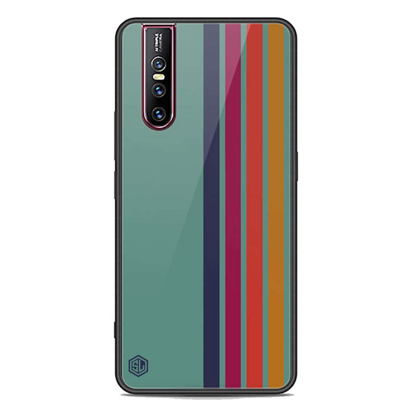 Retro Stripes Series Soft Phone Case - Premium Glass Case - Vivo V15 Pro