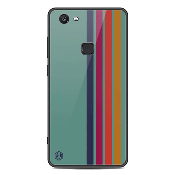 Retro Stripes Series Soft Phone Case - Premium Glass Case - Vivo V7