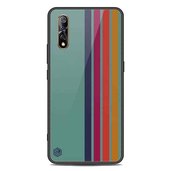 Retro Stripes Series Soft Phone Case - Premium Glass Case - Vivo S1