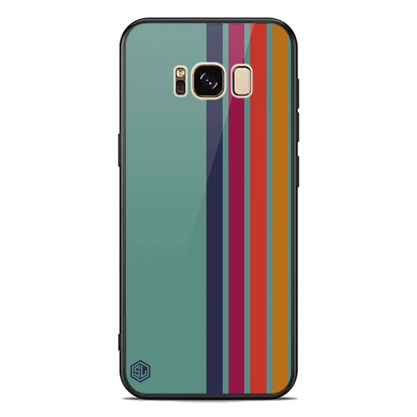 Retro Stripes Series Soft Phone Case - Premium Glass Case - Samsung Galaxy S8