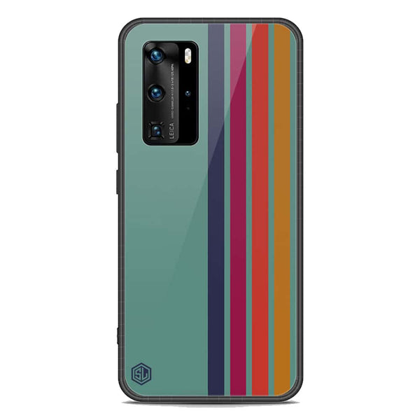 Retro Stripes Series Soft Phone Case - Premium Glass Case - Huawei P40 Pro