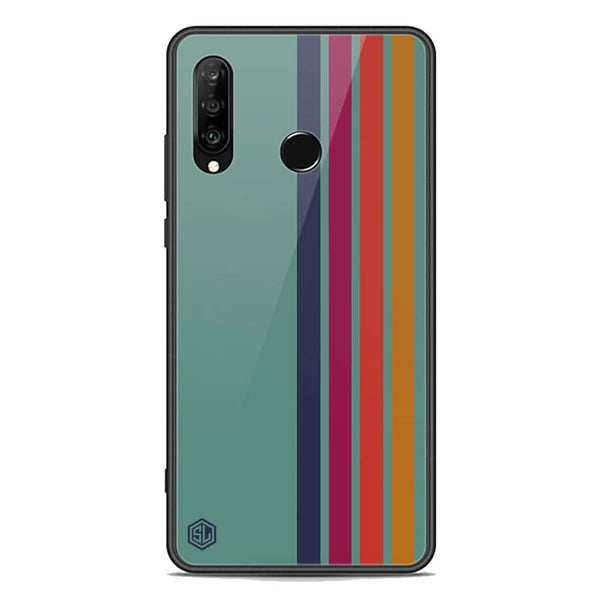 Retro Stripes Series Soft Phone Case - Premium Glass Case - Huawei P30 lite