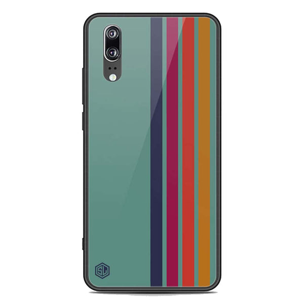 Retro Stripes Series Soft Phone Case - Premium Glass Case - Huawei P20