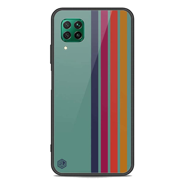 Retro Stripes Series Soft Phone Case - Premium Glass Case - Huawei Nova 7i