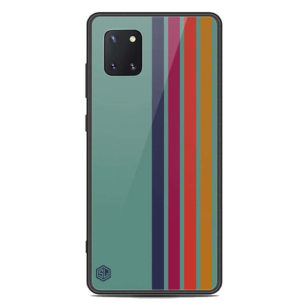 Retro Stripes Series Soft Phone Case - Premium Glass Case - Samsung Galaxy Note 10 Lite