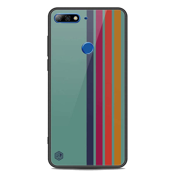 Retro Stripes Series Soft Phone Case - Premium Glass Case - Huawei Honor 7C