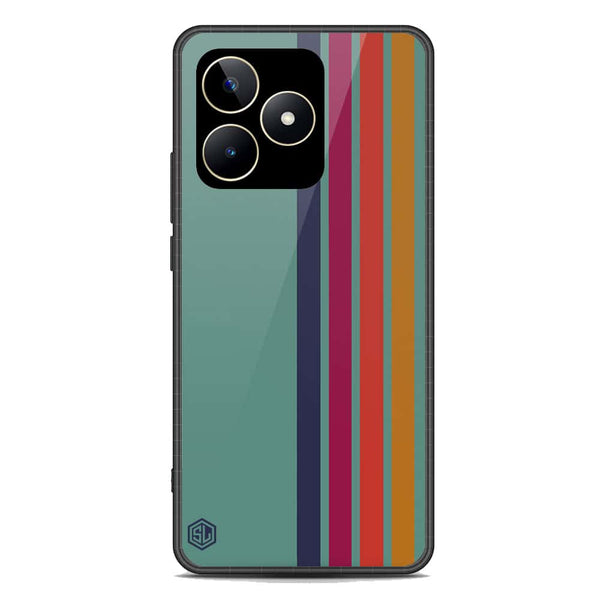 Retro Stripes Series Soft Phone Case - Premium Glass Case - Realme C53