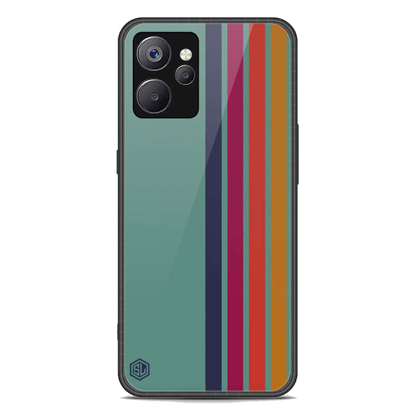 Retro Stripes Series Soft Phone Case - Premium Glass Case - Realme 9i 5G