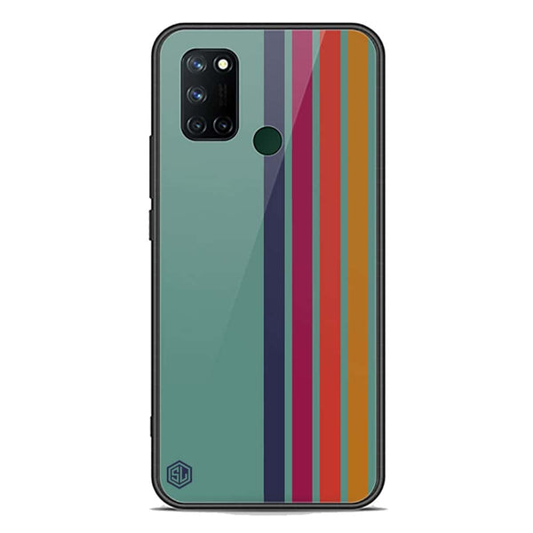 Retro Stripes Series Soft Phone Case - Premium Glass Case - Realme 7i