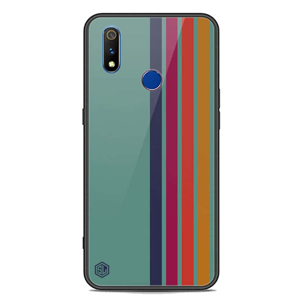 Retro Stripes Series Soft Phone Case - Premium Glass Case - Realme 3i