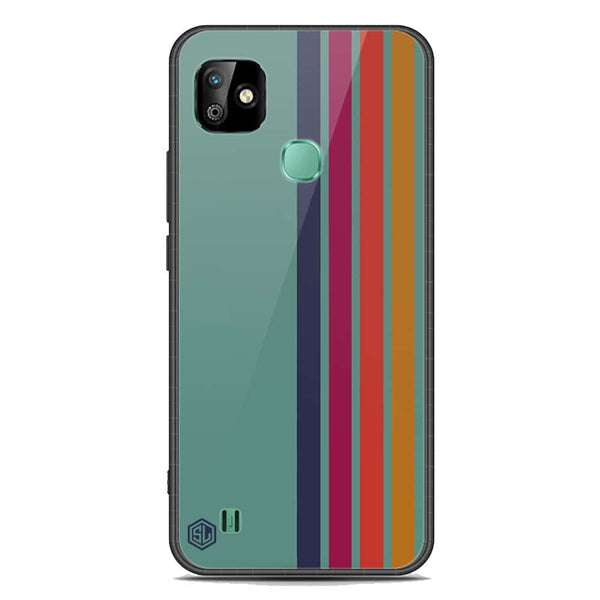 Retro Stripes Series Soft Phone Case - Premium Glass Case - Infinix Smart HD 2021