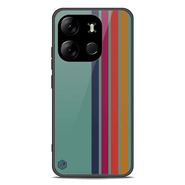 Retro Stripes Series Soft Phone Case - Premium Glass Case - Infinix Smart 7