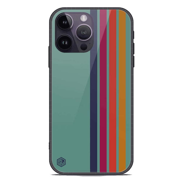 Retro Stripes Series Soft Phone Case - Premium Glass Case - iPhone 14 Pro