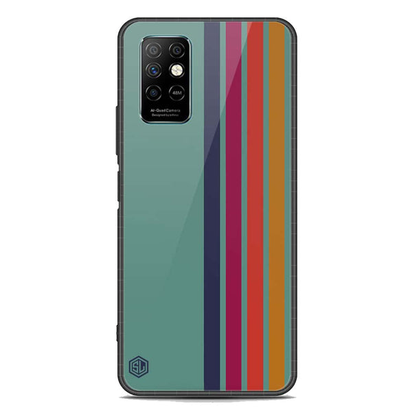 Retro Stripes Series Soft Phone Case - Premium Glass Case - Infinix Note 8i