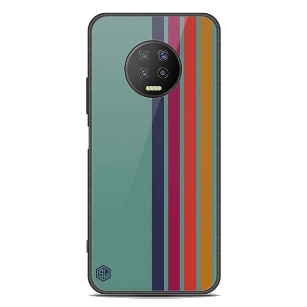 Retro Stripes Series Soft Phone Case - Premium Glass Case - Infinix Note 7