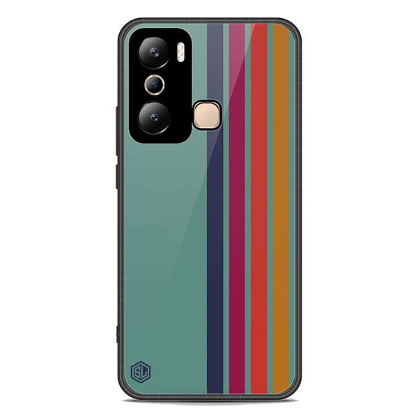 Retro Stripes Series Soft Phone Case - Premium Glass Case - Infinix Hot 20i