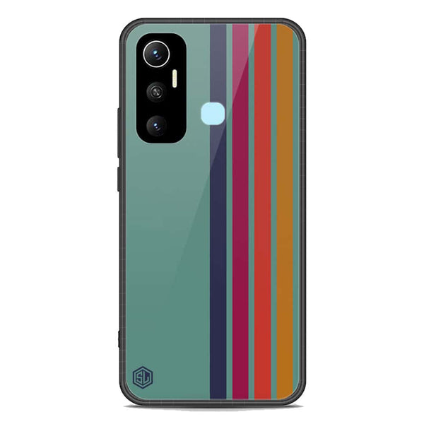 Retro Stripes Series Soft Phone Case - Premium Glass Case - Infinix Hot 11