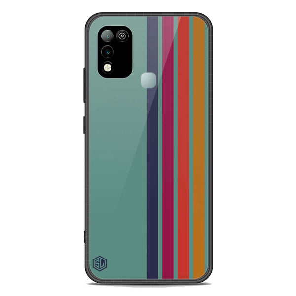 Retro Stripes Series Soft Phone Case - Premium Glass Case - Infinix Hot 10 Play