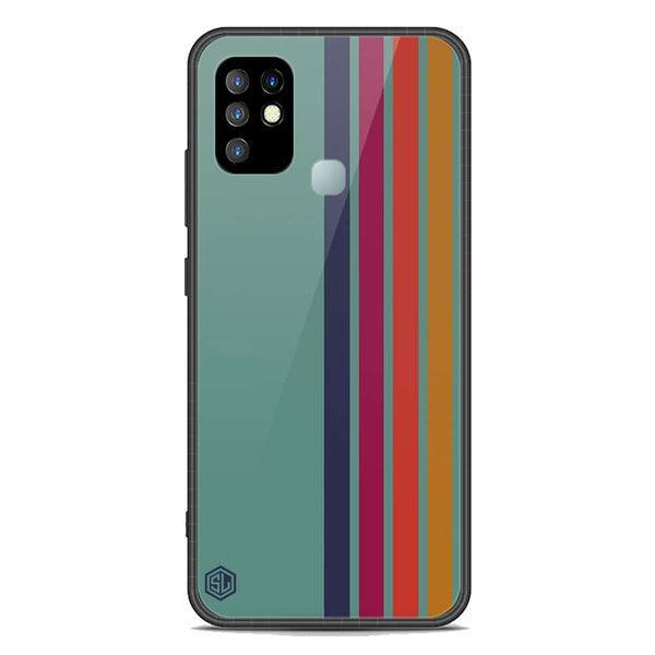 Retro Stripes Series Soft Phone Case - Premium Glass Case - Infinix Hot 10