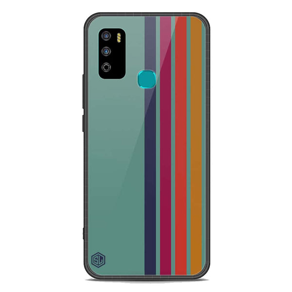 Retro Stripes Series Soft Phone Case - Premium Glass Case - Infinix Hot 9 Play
