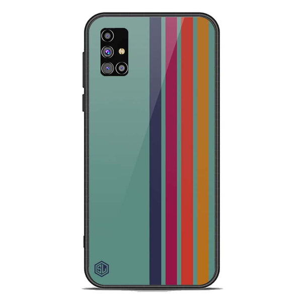 Retro Stripes Series Soft Phone Case - Premium Glass Case - Samsung Galaxy M31s