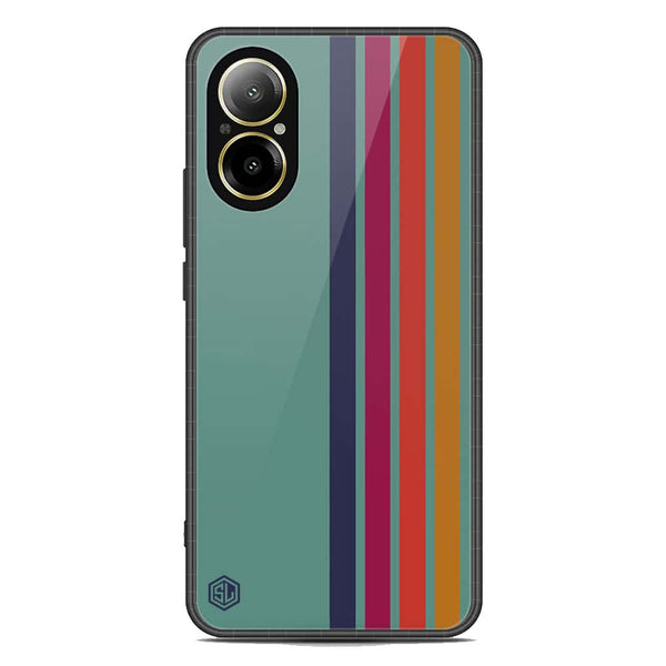 Retro Stripes Series Soft Phone Case - Premium Glass Case - Realme C67 4G