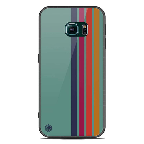 Retro Stripes Series Soft Phone Case - Acrylic Glass Case - Samsung Galaxy S6 Edge Plus