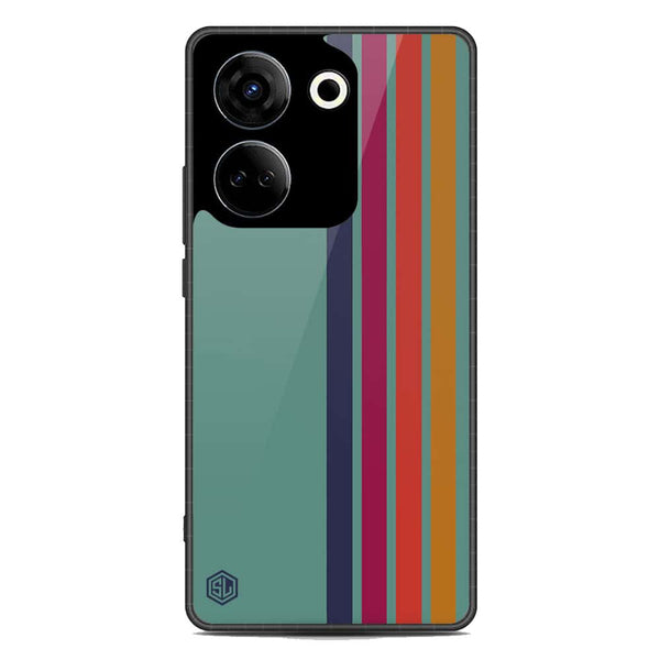 Retro Stripes Series Soft Phone Case - Metal Case - Tecno Camon 20 Pro