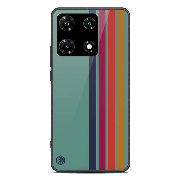 Retro Stripes Series Soft Phone Case - Metal Case - Infinix Note 30 Pro