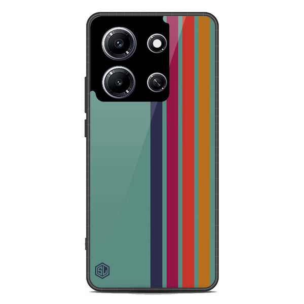 Retro Stripes Series Soft Phone Case - Metal Case - Infinix Note 30i