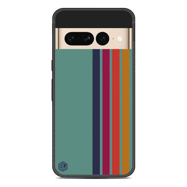 Retro Stripes Series Soft Phone Case - Metal Case - Google Pixel 7 Pro