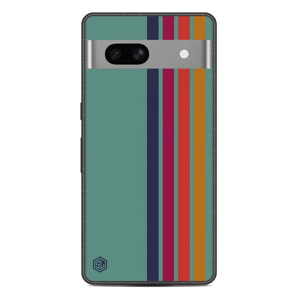 Retro Stripes Series Soft Phone Case - Metal Case - Google Pixel 7a