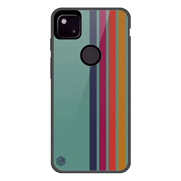 Retro Stripes Series Soft Phone Case - Metal Case - Google Pixel 4a