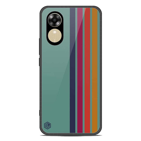 Retro Stripes Series Soft Phone Case - Premium Glass Case - Oppo A17k