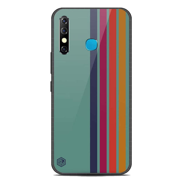 Retro Stripes Series Soft Phone Case - Premium Glass Case - Infinix Hot 8