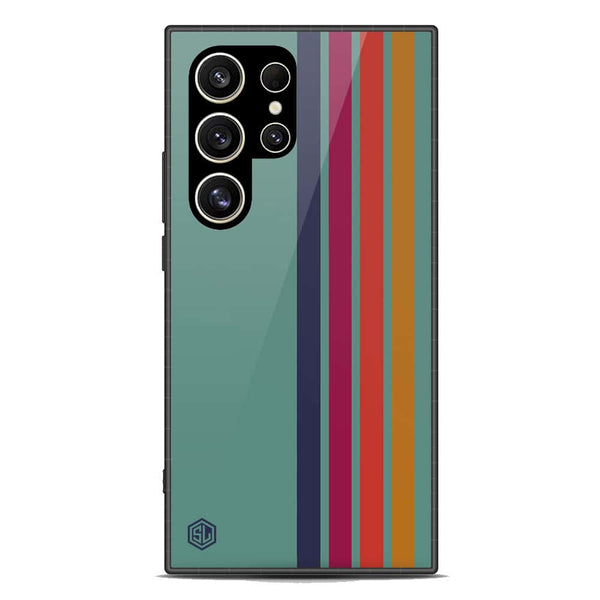 Retro Stripes Series Soft Phone Case - Premium Glass Case - Samsung Galaxy S24 Ultra