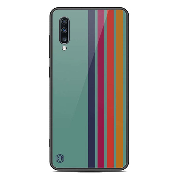 Retro Stripes Series Soft Phone Case - Premium Glass Case - Samsung Galaxy A70