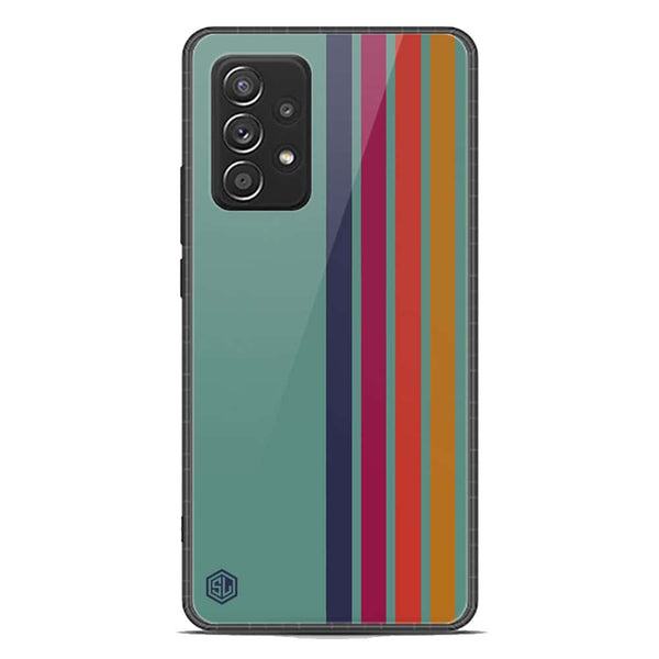 Retro Stripes Series Soft Phone Case - Premium Glass Case - Samsung Galaxy A52