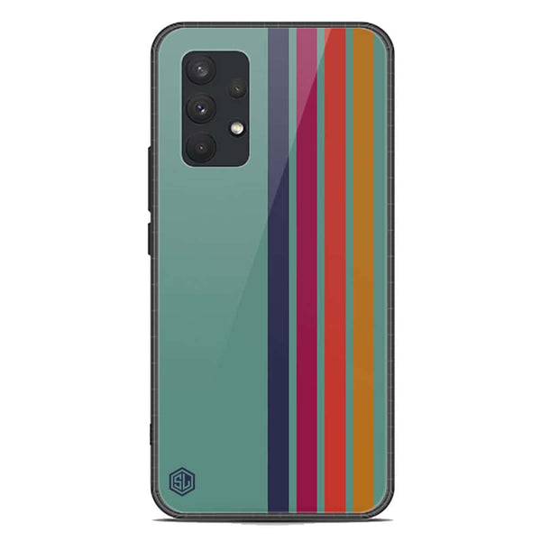 Retro Stripes Series Soft Phone Case - Premium Glass Case - Samsung Galaxy A32