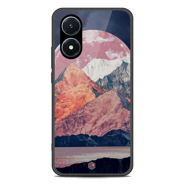 Mountains Wanderlust Series Soft Phone Case - Premium Glass Case - Design 5 - Vivo Y02s