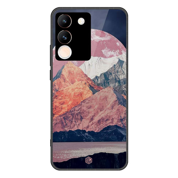 Mountains Wanderlust Series Soft Phone Case - Premium Glass Case - Design 5 - Vivo V29e