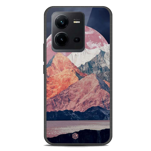 Mountains Wanderlust Series Soft Phone Case - Premium Glass Case - Design 5 - Vivo V25e