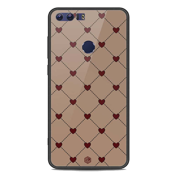 Trending Designs Series Soft Phone Case - Premium Glass Case - Huawei Honor 8