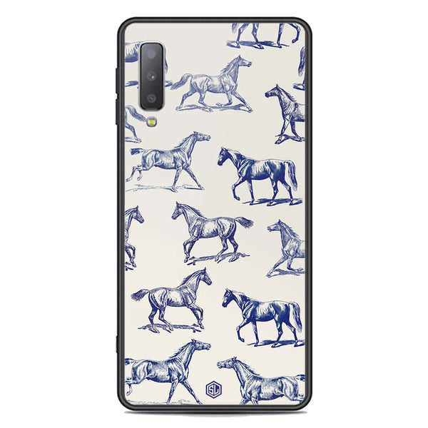 Trending Designs Series Soft Phone Case - Premium Glass Case - Samsung Galaxy A7 2018