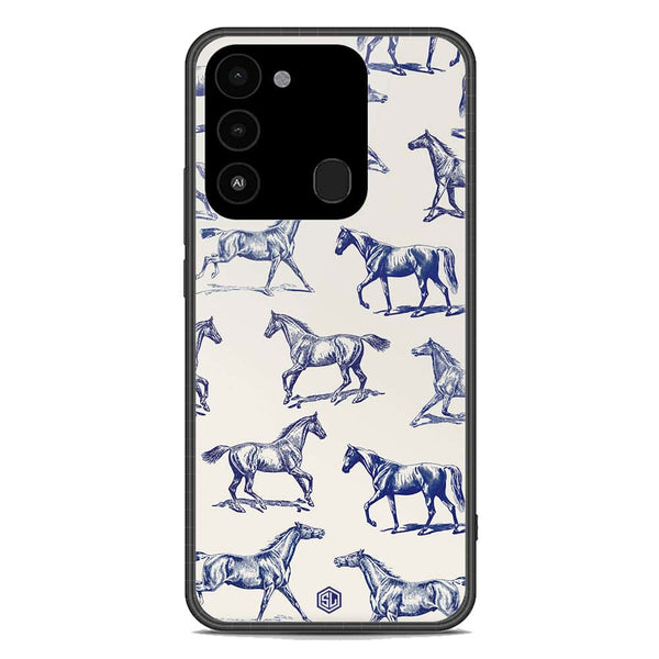 Trending Designs Series Soft Phone Case - Premium Glass Case - Tecno Spark 8C