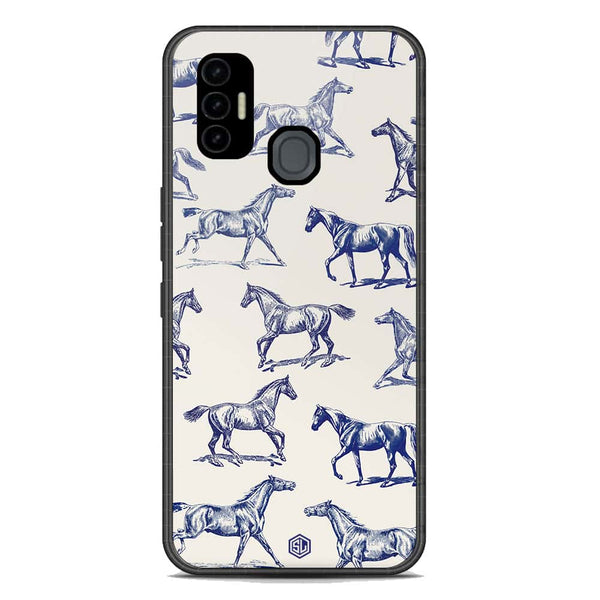 Trending Designs Series Soft Phone Case - Premium Glass Case - Tecno Spark 7