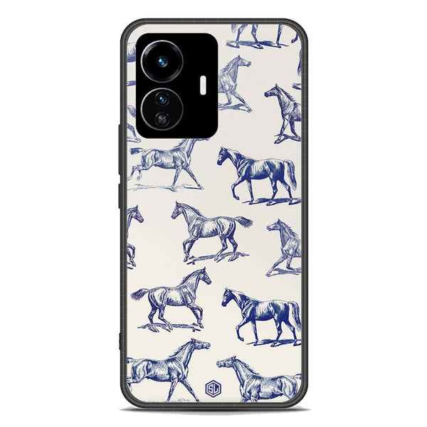 Trending Designs Series Soft Phone Case - Premium Glass Case - Vivo Y77 5G