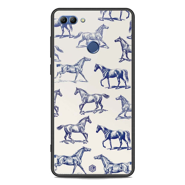 Trending Designs Series Soft Phone Case - Premium Glass Case - Huawei Y9 2018