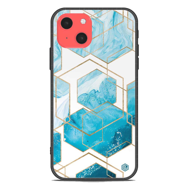 Stylish Marble Series Soft Phone Case - Premium Glass Case - Design 1 - iPhone 13 Mini